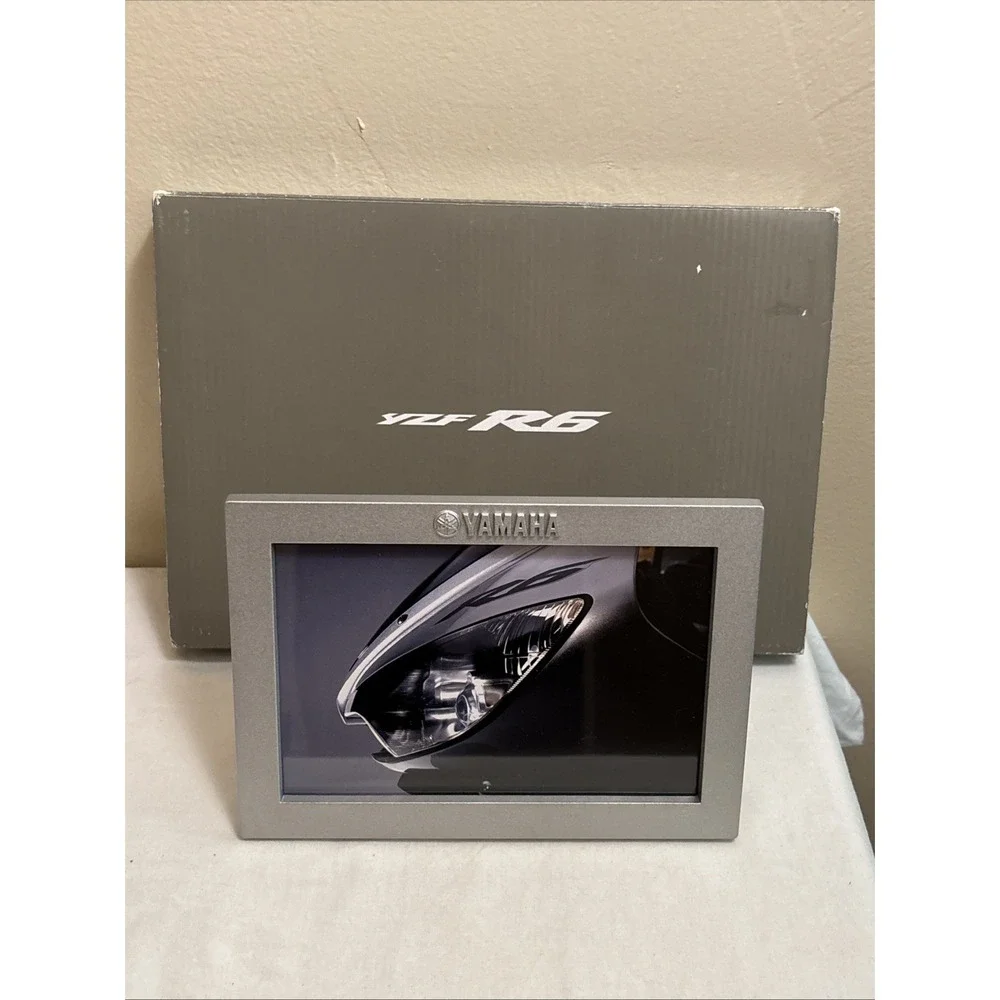 Yamaha Diecast Aluminum Picture Frame YZF-R6 Motorcycle Photos Brochure Box